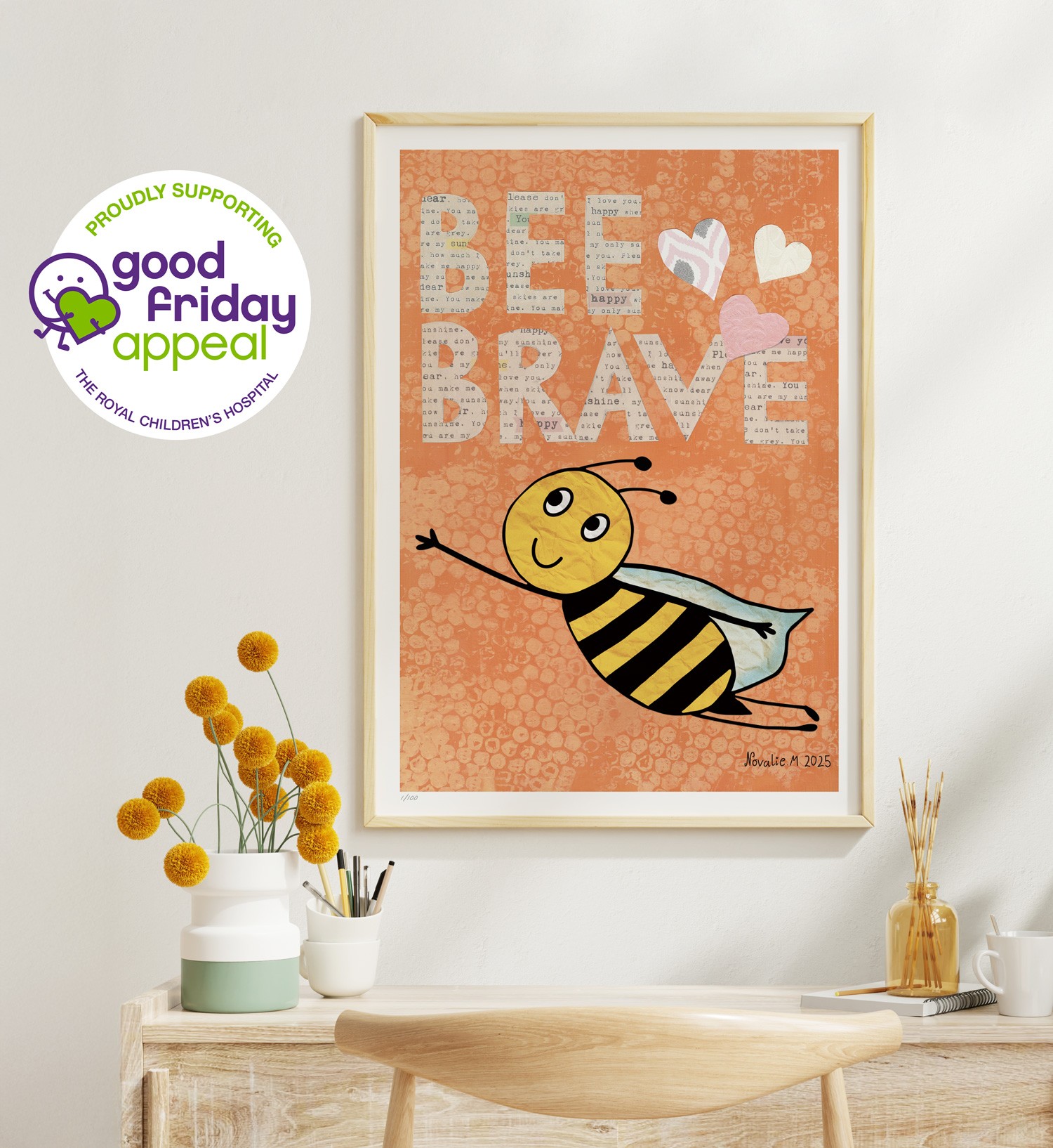 Bee Brave by Novalie | LIMITED EDITION PRINT