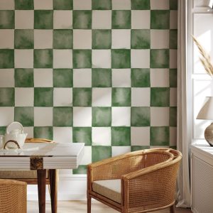 CheckerWatercolour-DeepGreen-01